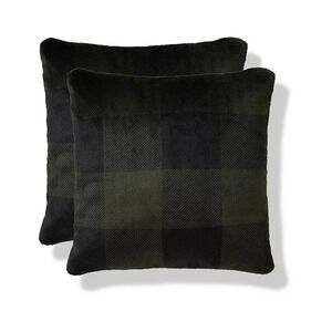 The Big One Printed Plush 2-pack Throw‎ Pillow Set Green Sz 16 x 16